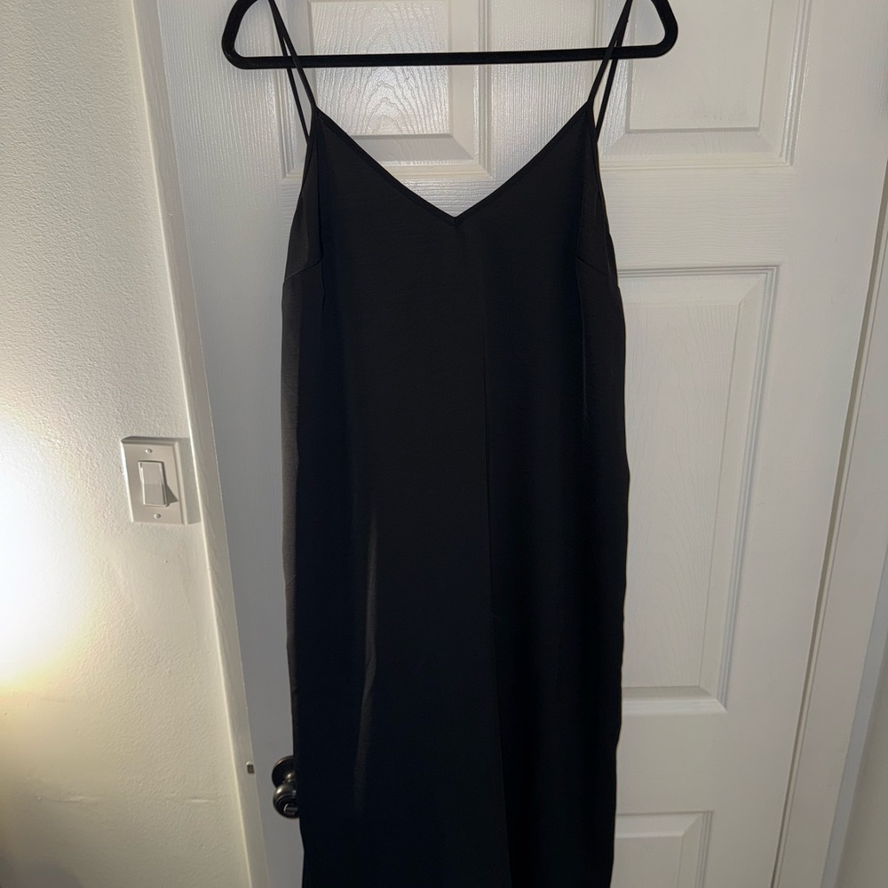 a new day Black Midi Dress with Spaghetti Straps